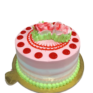 Pink White Strawberry Flavour Cake