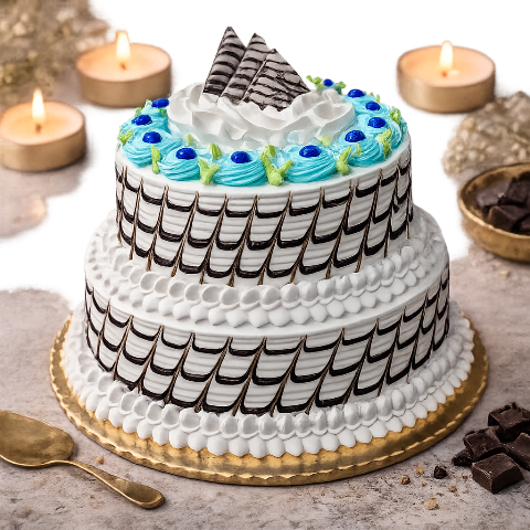 2 Tier Blueberry Cake
