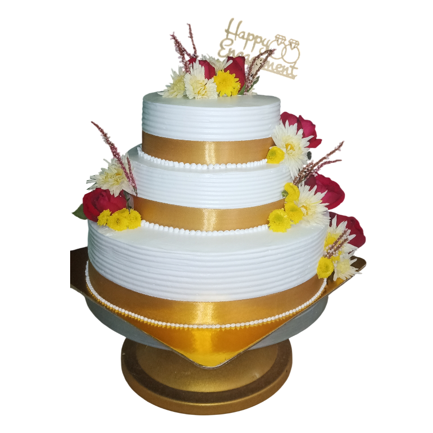 Beautiful Ring Ceremony Cake In Lucknow 3 Kg.
